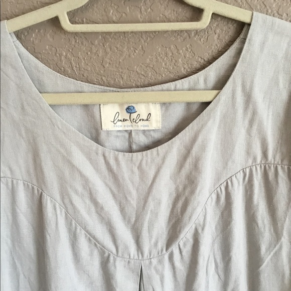 LinenCloud Gray Ice Linen Top - Picture 3 of 6